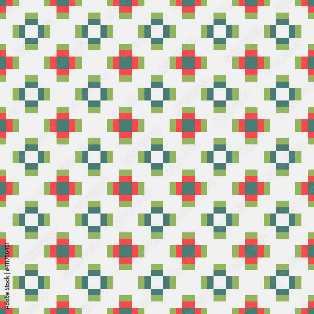 Fototapeta premium Abstract Cross Pattern generative computational art illustration