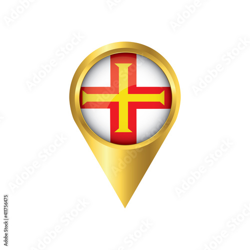 Flag of Guernsey.symbol check in Guernsey, golden map pointer with the national flag of Guernsey in the button. vector illustration. Free Download Flag of Guernsey.symbol check in Guernsey, golden map pointer with the national flag of Guernsey in the button. vector illustration. - GFXLoad