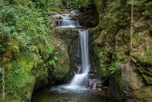 Geroldsauer Waterfall in the northern part of the Black Forest near Malschbach  Baden-Wuerttemberg  Germany