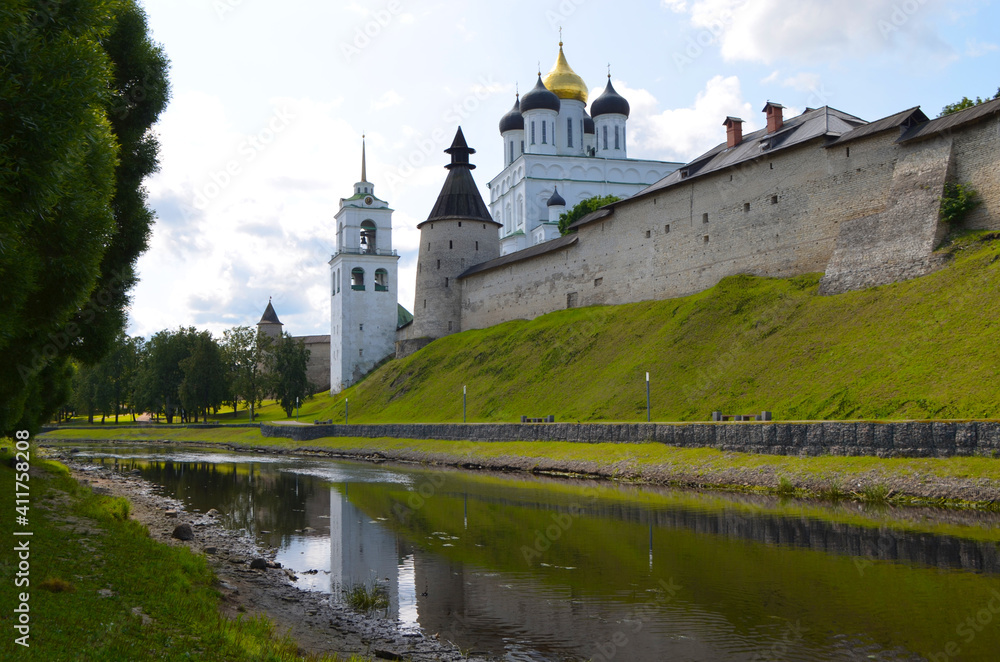 Holy Trinity Cathedral in Pskov. One of the oldest sights in Russia