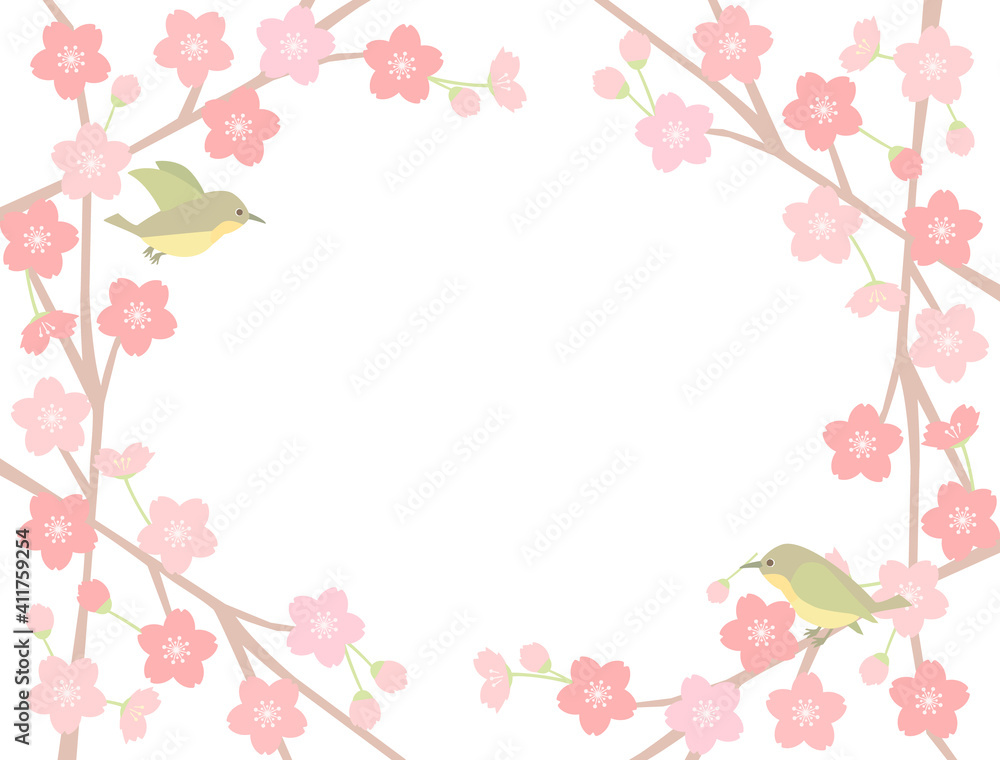 さくら126　桜 　鳥　小鳥