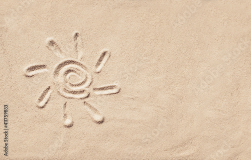 sun print on sand
