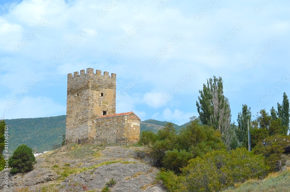 Medieval structure in the mountains of the Crimea, Sudak