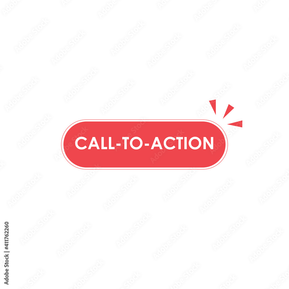 call to action round button with click effect. Stock Vector illustration isolated on white background.