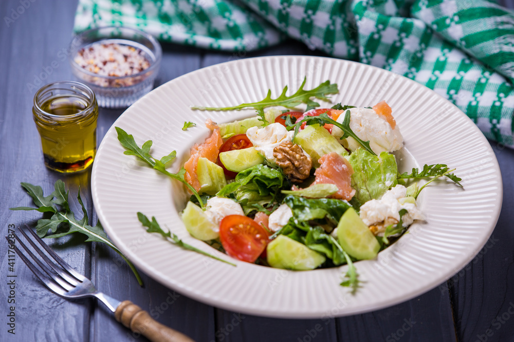 Fresh salmon salad