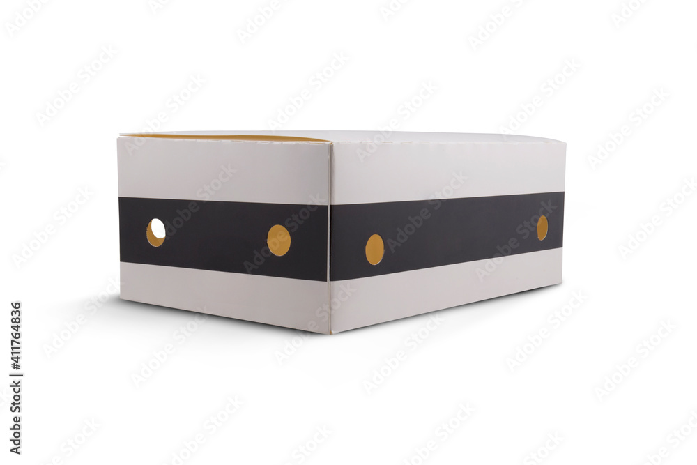 Obraz premium donuts box isolated on white background