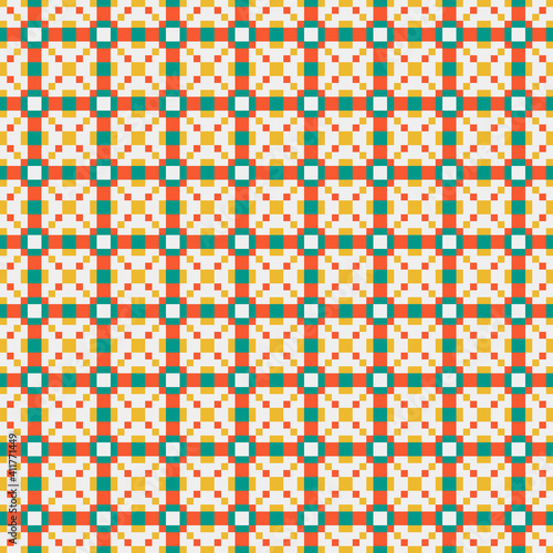 Abstract Cross Pattern generative computational art illustration