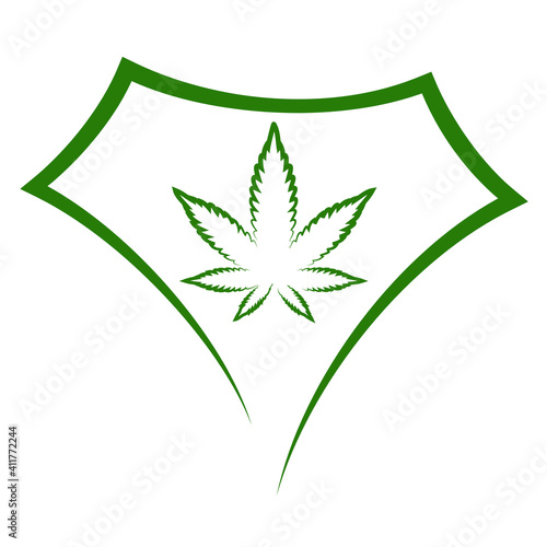 Super marijuana - tattoo style design