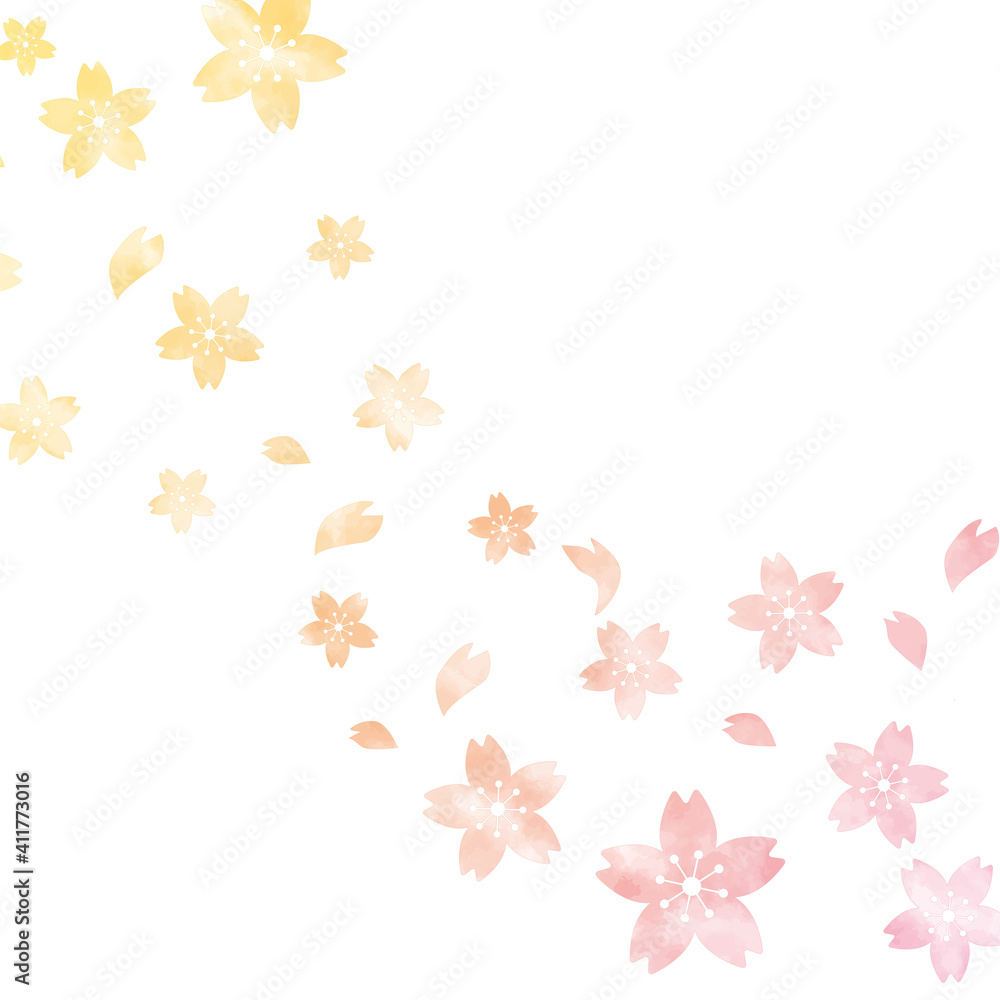 桜の花クラデーション背景