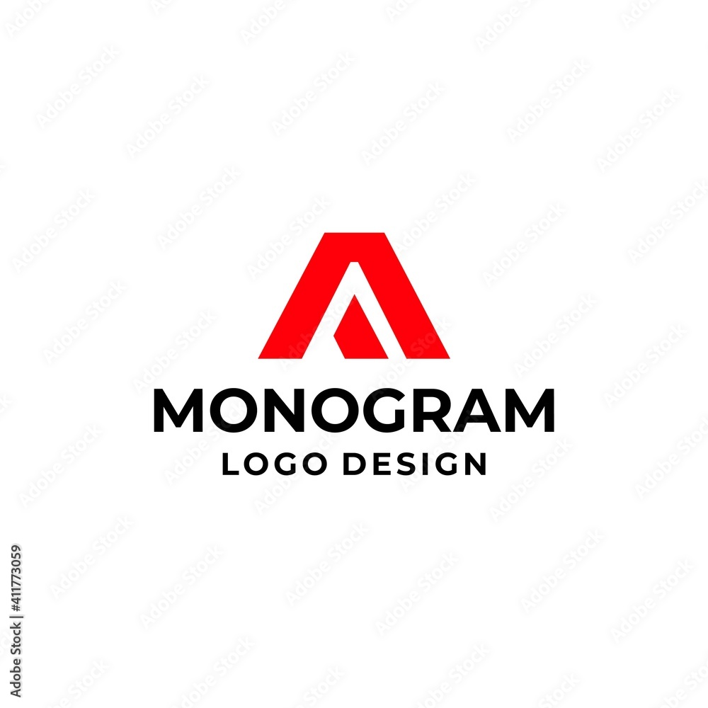 Modern, simple and clean logo about the letter A which is designed with geometric shapes. EPS 10, Vector. Modern, simple and clean logo about the letter A which is designed with geometric shapes. EPS 10, Vector.