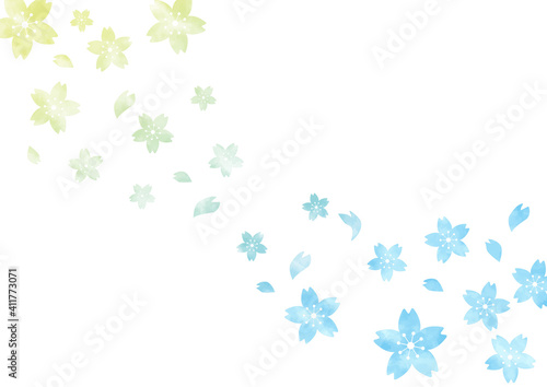 桜の花クラデーション背景