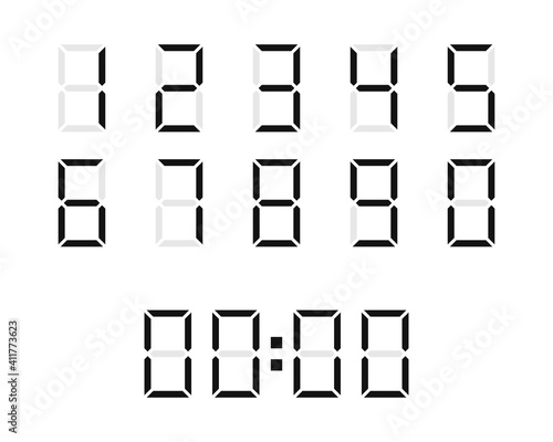 Electronic numbers icon isolated on white background.