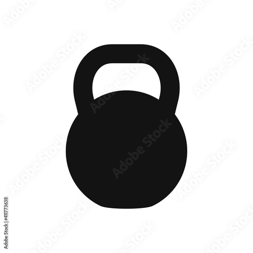 Kettlebell - vector icon isolated on white background.