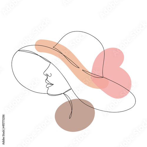 Abstract image of a woman with stains.