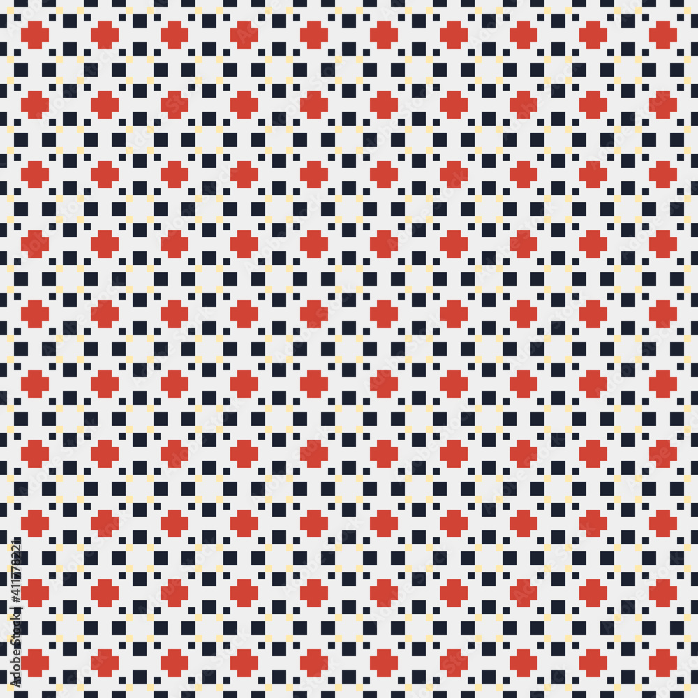 Fototapeta premium Abstract Cross Pattern generative computational art illustration