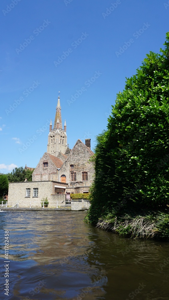 the Church of Our Lady in Bruges, Belgium, July
