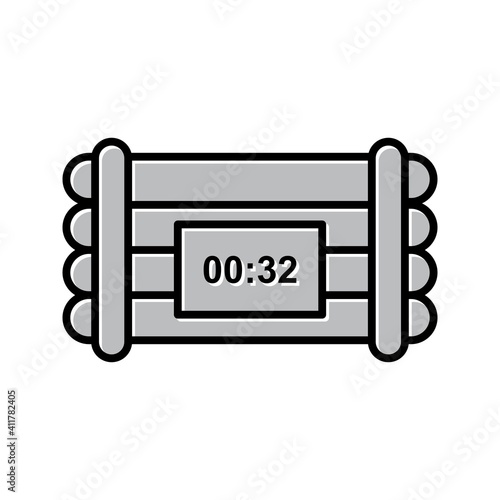 Unique Time Bomb Vector Line Icon