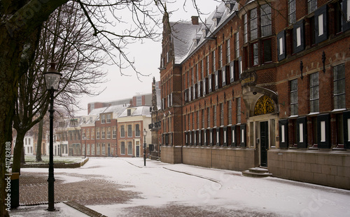 Martinikerkhof in the heart of Groningen covered with snow in winter time © René Notenbomer