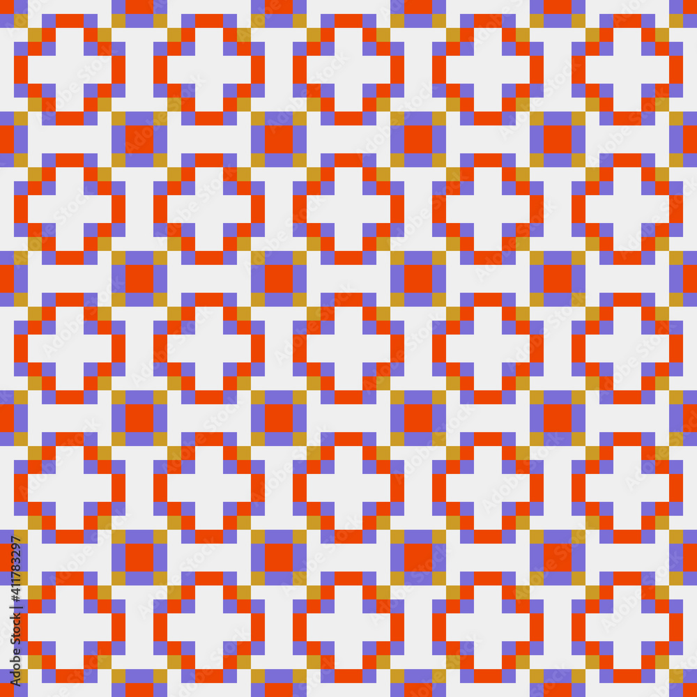 Fototapeta premium Abstract Cross Pattern generative computational art illustration