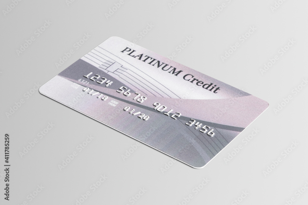 Platinum credit card mockup money and banking Platinum credit card mockup money and banking