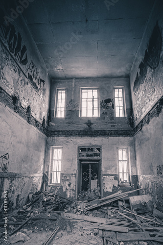 abandoned factory building