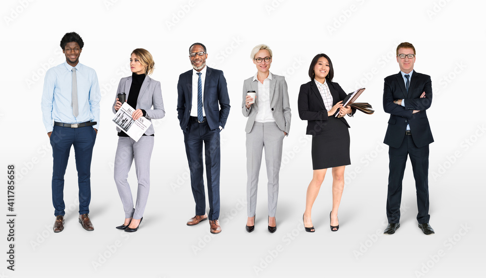 Obraz premium Diverse business people mockup collection