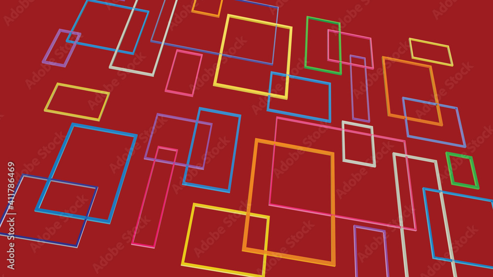 red background with colorful squares red background with colorful squares