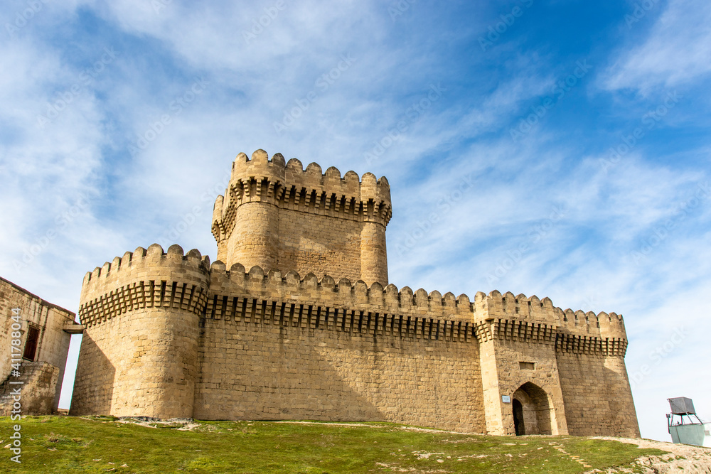 Exterior of the Ramana Castle in the  Baku region in Azerbaijan
