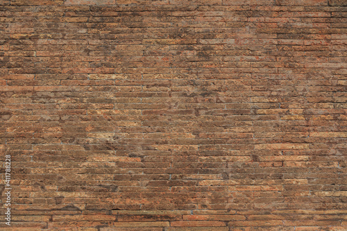 Old brick wall background. Red brick overlay pattern