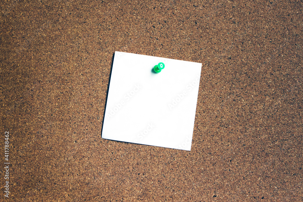 blank note paper on cork board blank note paper on cork board