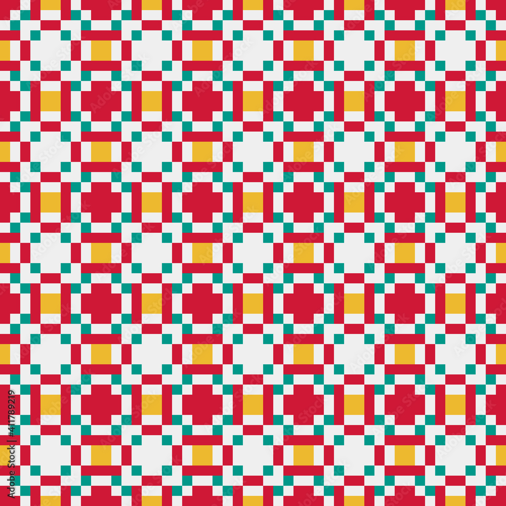 Fototapeta premium Abstract Cross Pattern generative computational art illustration