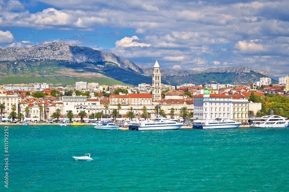Historic city of Split waterfront view