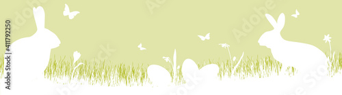 happy easter time silhouette background © picoStudio