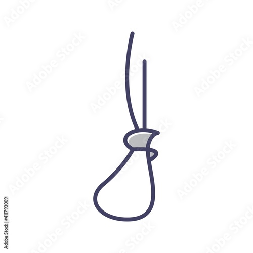 Unique Noose Line Vector Icon