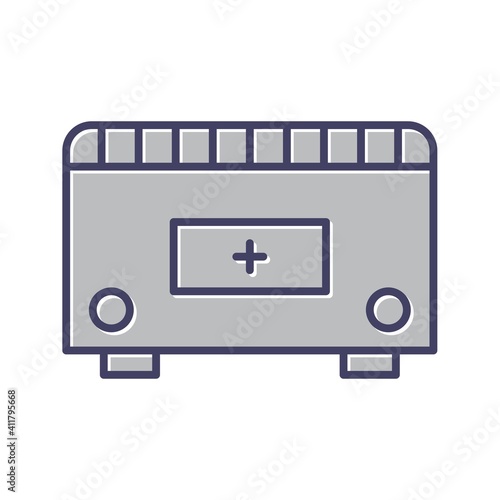 Unique Convection Heater Line Vector Icon