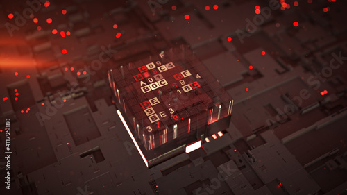Red CPU is sorting data flo...