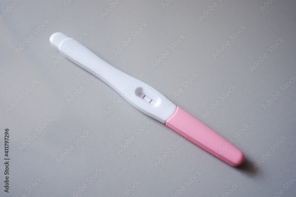 The cropped shot view of the
womb for pregnancy test and the result is positive. The cropped shot view of the
womb for pregnancy test and the result is positive.