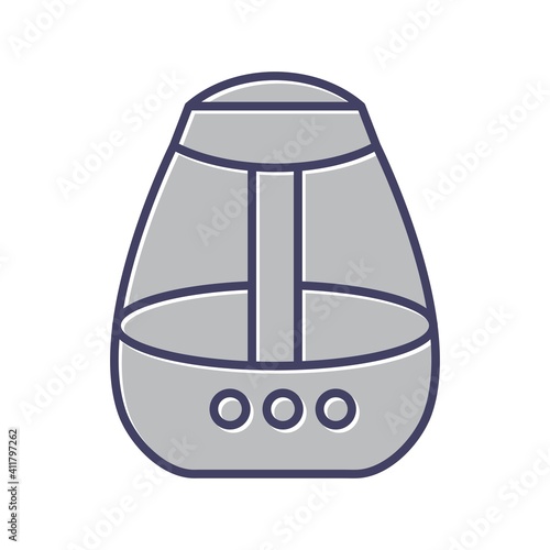 Unique Air Humidifier Line Vector Icon