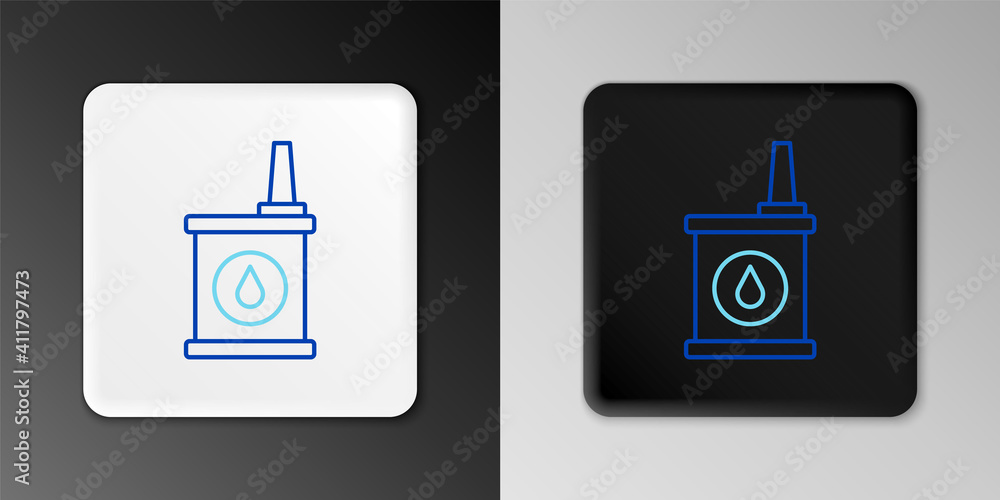 Line Canister for motor machine oil icon isolated on grey background. Oil gallon. Oil change service and repair. Colorful outline concept. Vector. Line Canister for motor machine oil icon isolated on grey background. Oil gallon. Oil change service and repair. Colorful outline concept. Vector.