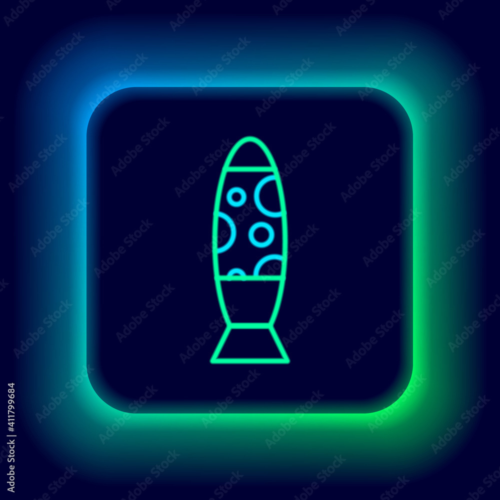 Glowing neon line Floor lamp icon isolated on black background. Colorful outline concept. Vector. Glowing neon line Floor lamp icon isolated on black background. Colorful outline concept. Vector.