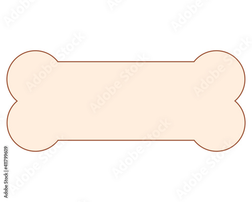 Big pink broad bone. Vector clipart on clear white background.