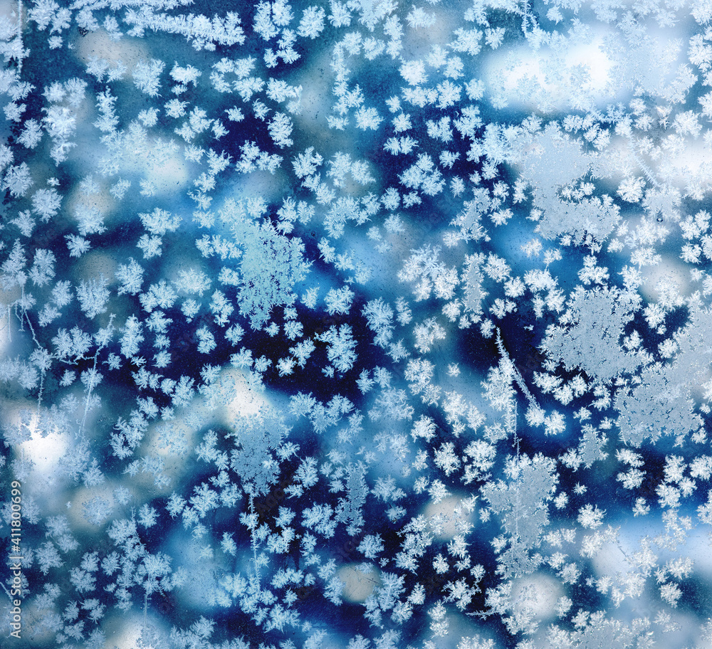 frosty pattern on glass