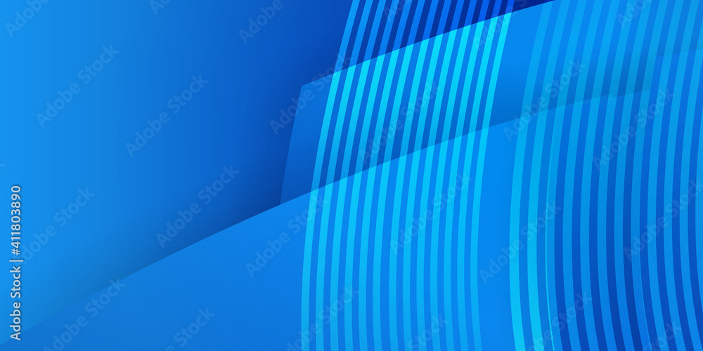 Obraz premium Blue wave 3d abstract background with light blue curve lines. Abstract Blue Wave on Background. Vector Illustration