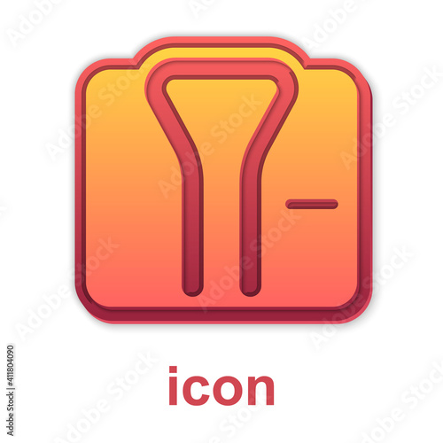 Gold Bathrobe icon isolated on white background. Vector.