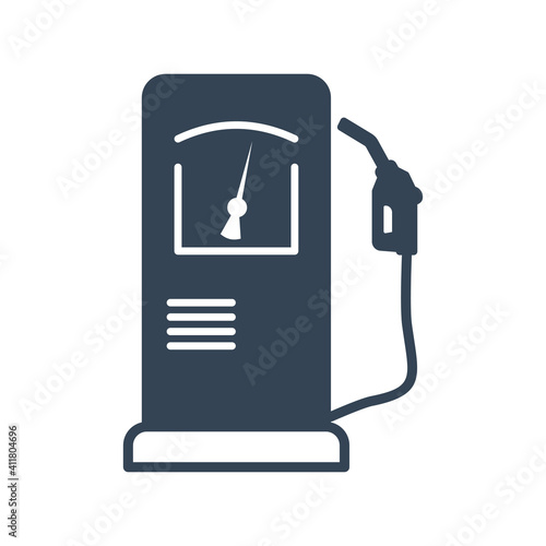 Vector black icon gas station