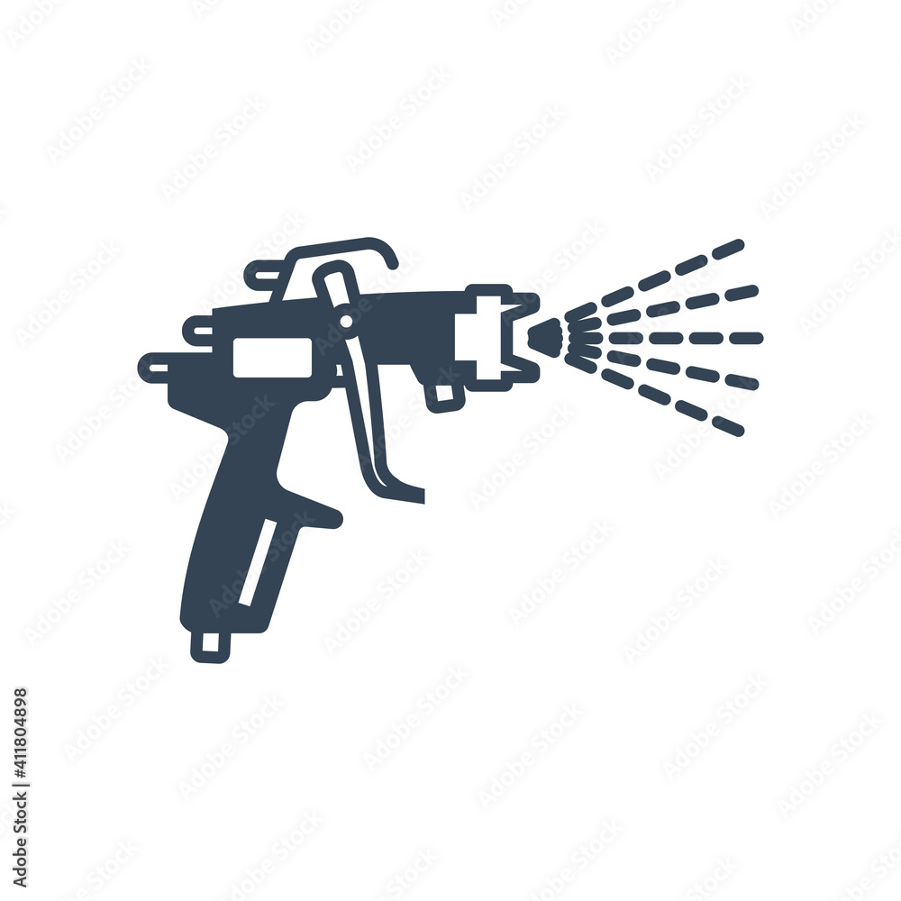 Vector black icon paint spray gun, airbrush Stock Vector Adobe Stock