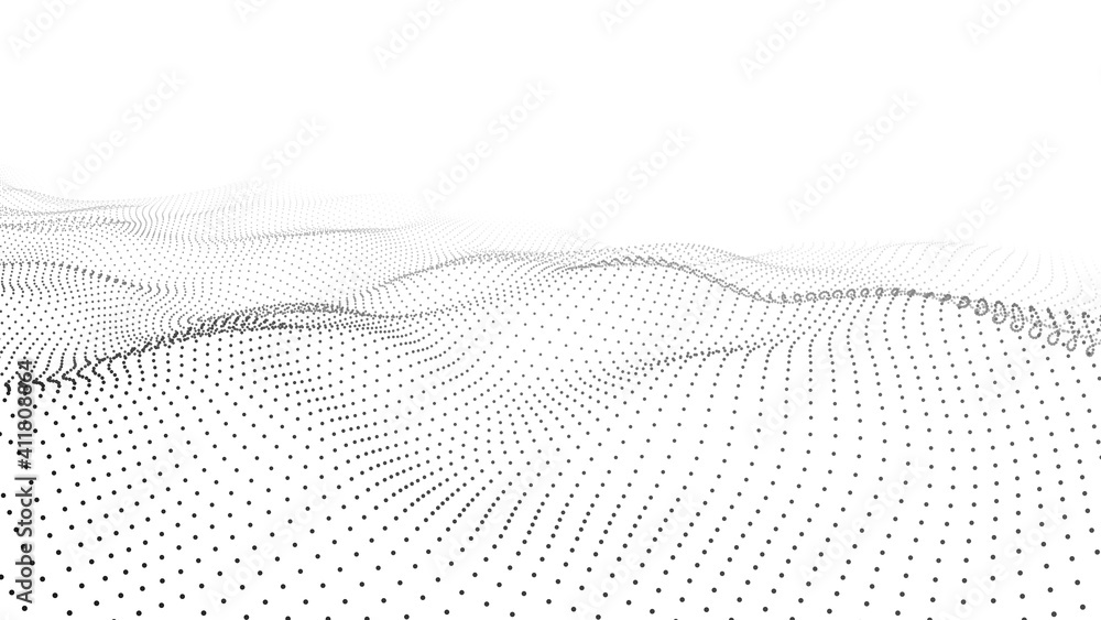 Abstract gradient wave of particles. Big data. Digital background. Futuristic vector illustration. Abstract gradient wave of particles. Big data. Digital background. Futuristic vector illustration.