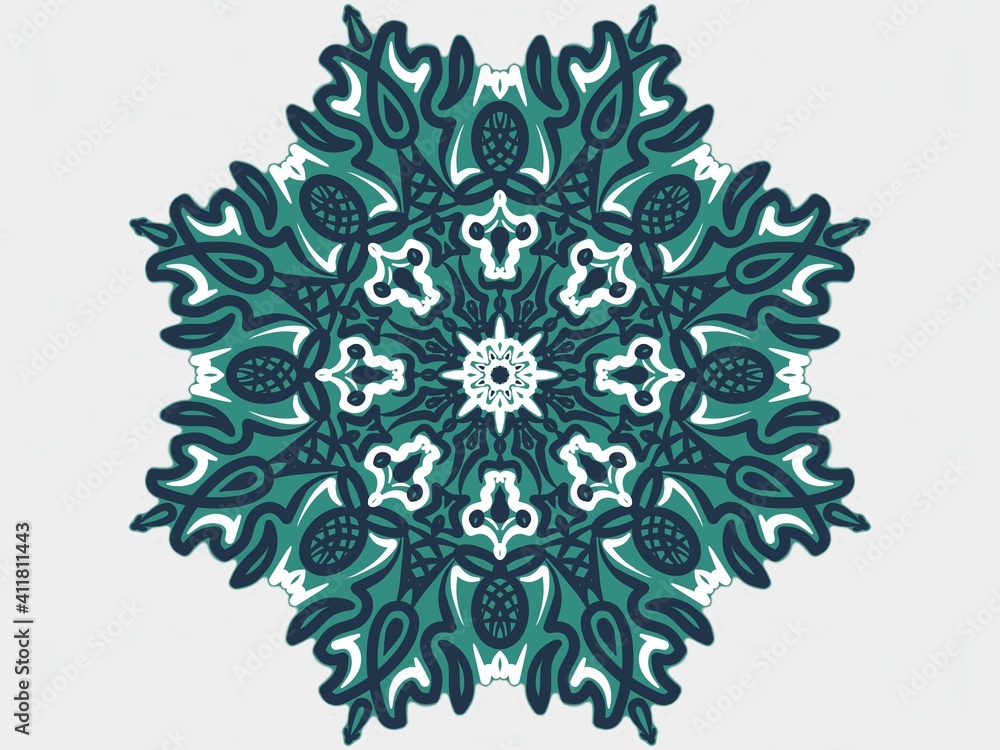 ornamental round lace ornament. Digital art illustration ornamental round lace ornament. Digital art illustration