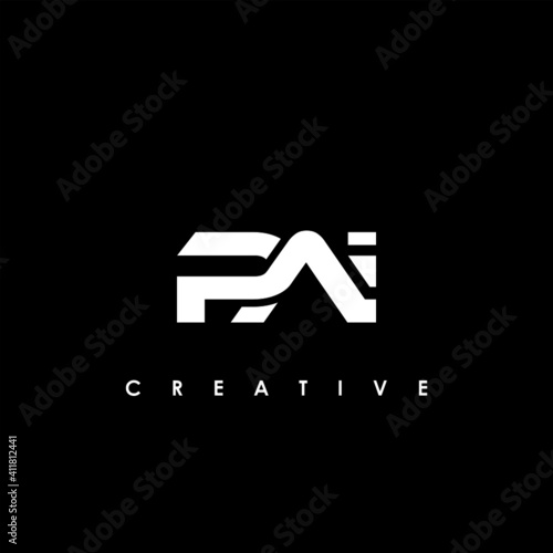 PAI Letter Initial Logo Design Template Vector Illustration