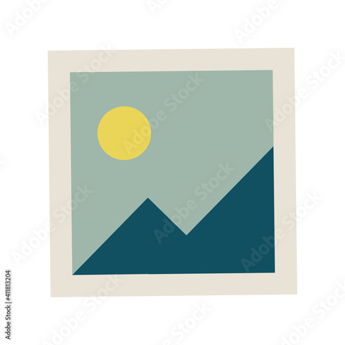 picture file with mountains and sun icon